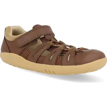 Dívčí sandály Barefoot dětské sandály Bobux - Summit Sepia-Parchment Velikost: 28