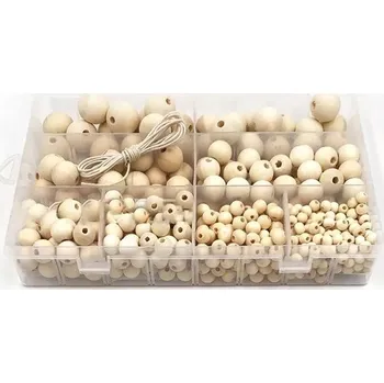 Dětské navlékací korálky Krabička dřevěných Korálky pro kutily, 485 ks