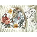 AMÁLKA Dvojitá elastická čepička, květy Velikost: 80-86