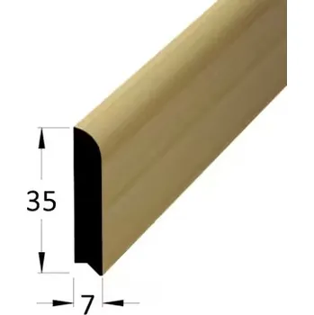 soklová lišta NOVÁK Podlahová - soklová lišta 35x7 jasan surový 2098