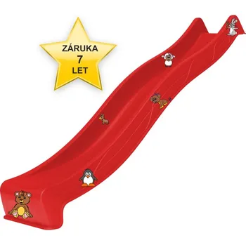 skluzavka SKLUZAVKA s přípojkou na vodu červená 2,90 m 7 let záruka + dárek