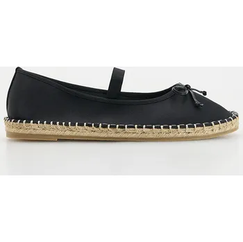 Dámský kabát Reserved - Espadrilky s mašlí - černý - 449CP-99X - 449CP-99X-41