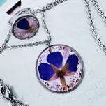 Set orgonitových šperků s fialkou a křišťálem pro lásku, něhu a harmonii