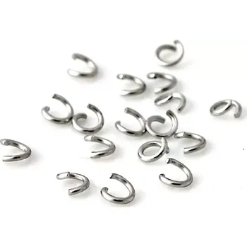 Materiál na výrobu šperku Spojovací kroužky 4/0,7 nerezová ocel – 50 ks