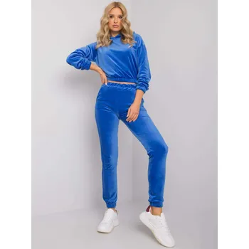Modrá dámská velurová tepláková souprava WN-KMPL-883.12-blue Velikost: L