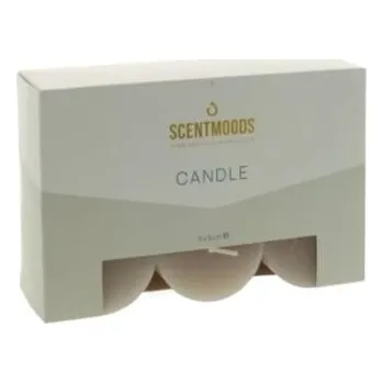 Set školních potřeb Rustykalna świeca w kolorze Taupe 5x5cm 6szt