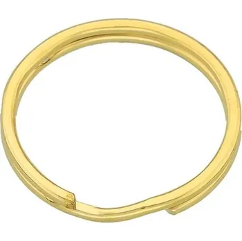 Organizér galanterie Pro Háčkování Kroužek na klíče 20 mm zlatý Počet: 100 ks