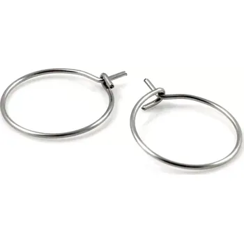 Materiál na výrobu šperku Náušnicové kruhy 15mm chirurgická ocel – 2 ks