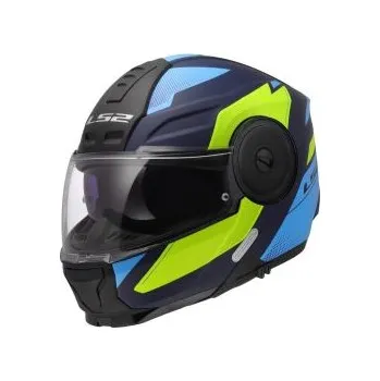 Helma na motorku Výklopná moto přilba LS2 FF902 Scope II Duria Blue H-V Yellow - XS(53-54)