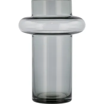 Váza Váza TUBE 25 cm, kouřová, sklo, Lyngby Glas