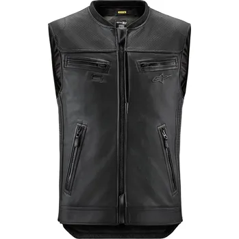 Motocyklový chránič hrudi a pátěře Airbagová vesta TECH-AIR®3 LEATHER system, ALPINESTARS (černá, vel. S)