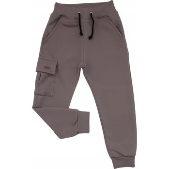 Chlapecké teplákové bojovky s kapsami, barva kakao, bavlna Revaj 140 PL