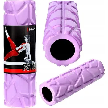 Pěnový válec Masážní válec s výstupky HMS 30 cm x 14 cm fialový