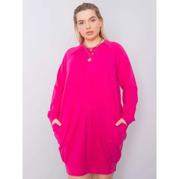 Dámské šaty Růžové dámské šaty s kapsami RV-SK-6296.99-fuchsia Velikost: 2XL