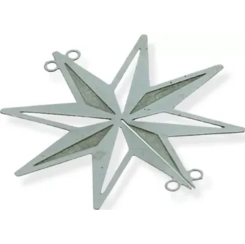 Materiál na výrobu šperku Filigrán hvězda nerezová ocel - 1 ks