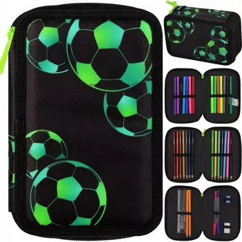 Penál Penál Starpak rozkládací trojitý s vybavením fotbal