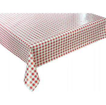 ubrus Voskované plátno na míru Ubrus z voskovaného plátna na metry Červená kostka 260x140 cm