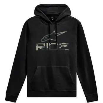 Pánská mikina Mikina ride camo hoodie 3, alpinestars (černá, vel. xl)