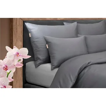 Povlečení Saténové povlečení Mirabell Grafit 70x90 + 140x220 cm