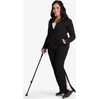 DECATHLON Dámské legíny se snadným oblékáním XS ČERNÁ