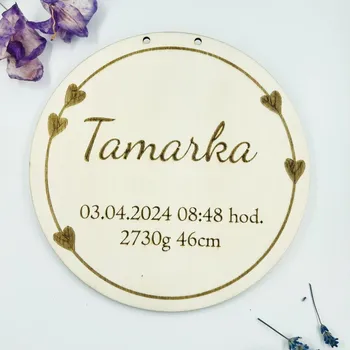 Dekorace do dětského pokoje Nástěnná dekorace k narození miminka