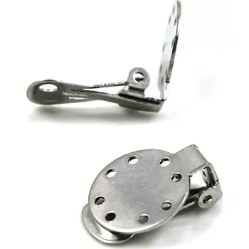 Materiál na výrobu šperku Klipsa se sítkem z nerezové oceli – 2 ks