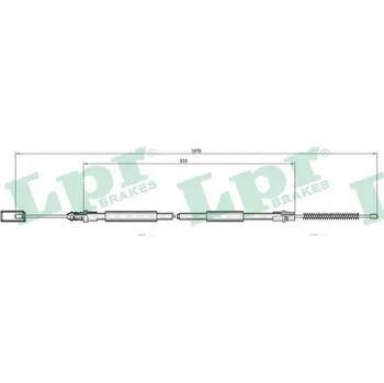 Lanko parkovací brzdy Tažné lanko, parkovací brzda LPR C0694B