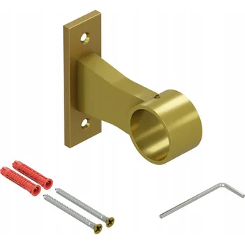 Zábradlí DRŽÁK PRO SPOJENÍ MADLA ZÁBRADLÍ S TRUBKY o průměru 25 mm PORTO L ZLATÝ