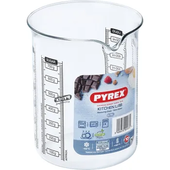 Skleněná odměrka s nálevkou PYREX 750ml