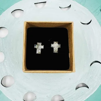 Náušnice Orgonitové náušnice (kříže) pro ochranu