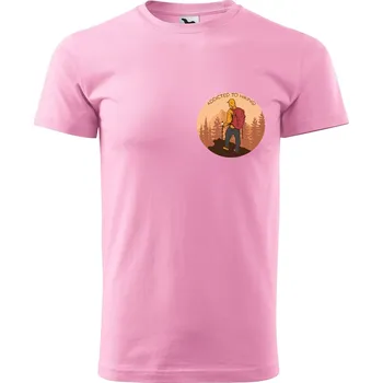 Pánské tričko DOBRÝ TRIKO Pánské tričko Addicted to hiking Velikost: 2XL, Barva: Růžová