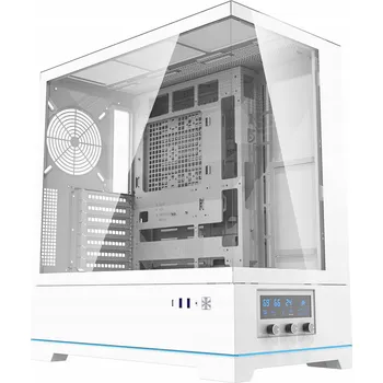 PC skříň Herní počítačová Počítačová Skříň DarkFlash DY451, ATX Midi Tower, Sklo bílá