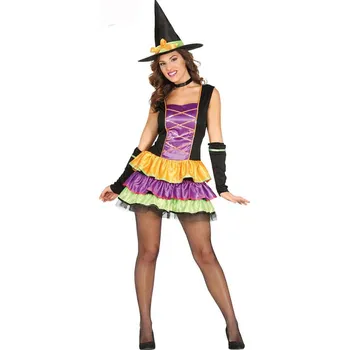 Karnevalový kostým Fiestas Guirca Barevná čarodějnice - kostým - velikost L 42/44