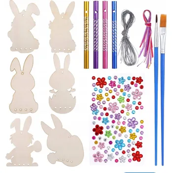 Výtvarná sada Velikonoční závěs z dřeva - zajíc