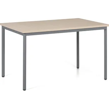 Jídelní stůl Jídelní stůl TRIVIA, 120x80 cm, tmavě šedá podnož, bříza