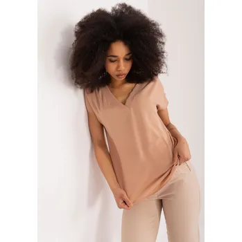Camel tričko s výstřihem do V RV-BZ-9645.29-camel Velikost: S/M