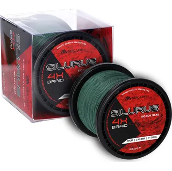 Rybářská šňůra Mikado pletená šňůra - SILURUS 4 X BRAID - 600m - zelená Varianta: 0.40mm/34.90kg