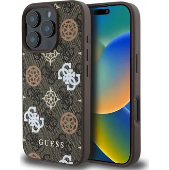 Telefonní příslušenství Guess PU 4G Peony MagSafe Zadní Kryt pro iPhone 16 Pro Brown Guess PU 4G Peony MagSafe zadní kryt je dokonalý doplněk pro váš telefon i váš outfit, který kombinuje funkčnost a styl v jednom. Je vyrob