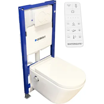 WC sada WATERGATE INTEGRA+ Comfort sprchovací toaleta + GEBERIT DUOFIX předstěnový modul WG-100C-SET_111.925.00.5