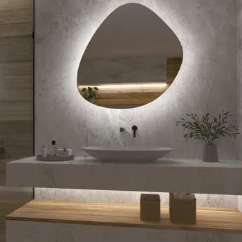 Zrcadlo DARAMIO Atypické zrcadlo s LED osvětlením G6 70x70 cm