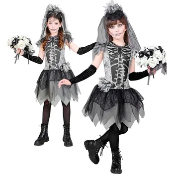 Karnevalový kostým Widmann Skelet-nevěsta - 128 cm / 5-7 let