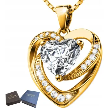 Náhrdelník Zlatý Náhrdelník Srdce Přívěsek Řetízek Pro Maminku