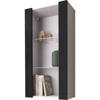 Knihovna Komodee Tivoli Závěsná vitrína Vertical 100 Bílá-Černá