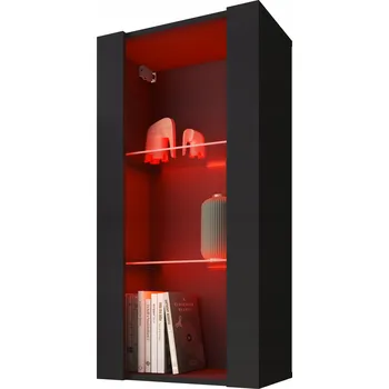 Knihovna Komodee Tivoli Závěsná Vitrína Vertical 100 Černá RGB LED