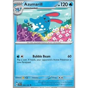 Sběratelská karetní hra Pokémon SCR 034/142 Azumarill - Stellar Crown Stav: Near Mint, Verze: REVERSE HOLO