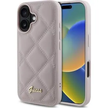 Guess PU Leather Quilted Zadní Kryt pro iPhone 16 Pink Guess PU Leather Quilted zadní kryt je dokonalý doplněk pro váš telefon i váš outfit, který kombinuje funkčnost a styl v jednom. Je vyrobený z l