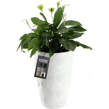 Květináč Bílý plast Květináč Kadax 29 cm x 29 x 48,5 cm