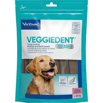 Pamlsek pro psa Virbac Veggiedent Fresh L (30-60 kg) 15 dentálních žvýkacích tyčinek pro psy
