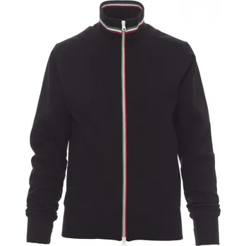 Dámská mikina Payperwear Dámská mikina Nazionale s kontrastním zipem Barva: Černá - bílá - červená - zelená, Velikost: L