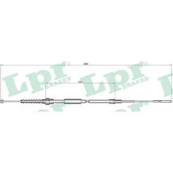 Lanko parkovací brzdy Tažné lanko, parkovací brzda LPR C0933B